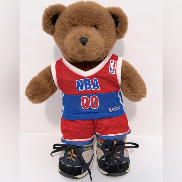 Build-A-Bear Stuffed Animal wearing matching NBA Jersey, Shorts and Sketchers - Picture 1 of 16